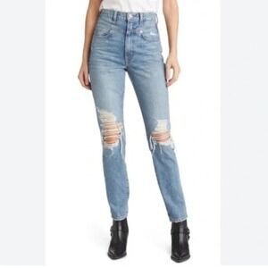 NWT SLVRLAKE Beatnik Double-Yoke Jeans High-Rise Slim Rigid Tapered Ankle Sz 25